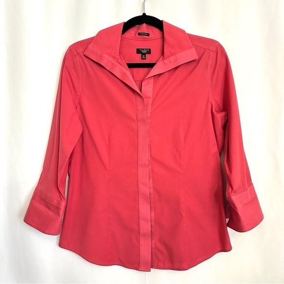 Talbots Women's Office Wear Button Down Shirt in Dusty Rose Pink sz 8P - Picture 2 of 9